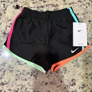 Nike dri fit tempo short black with neon trim NWT